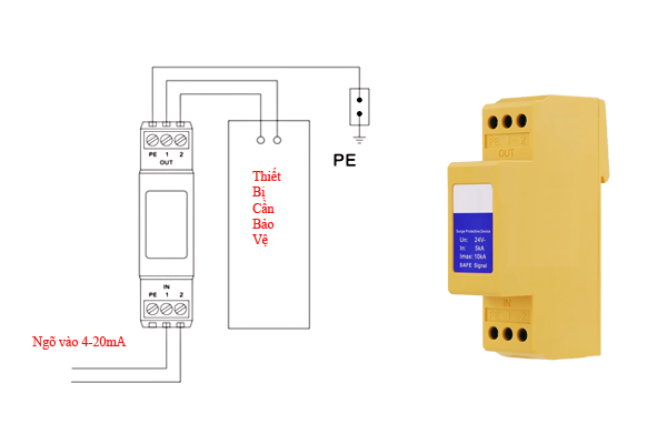 Bộ chống sét lan truyền tín hiệu 4-20ma analog 11 Bộ chống sét lan truyền tín hiệu 4-20ma
